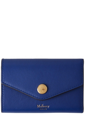 Mulberry Folded Multi-Card Wallet Pigment Blue Micro Classic Grain